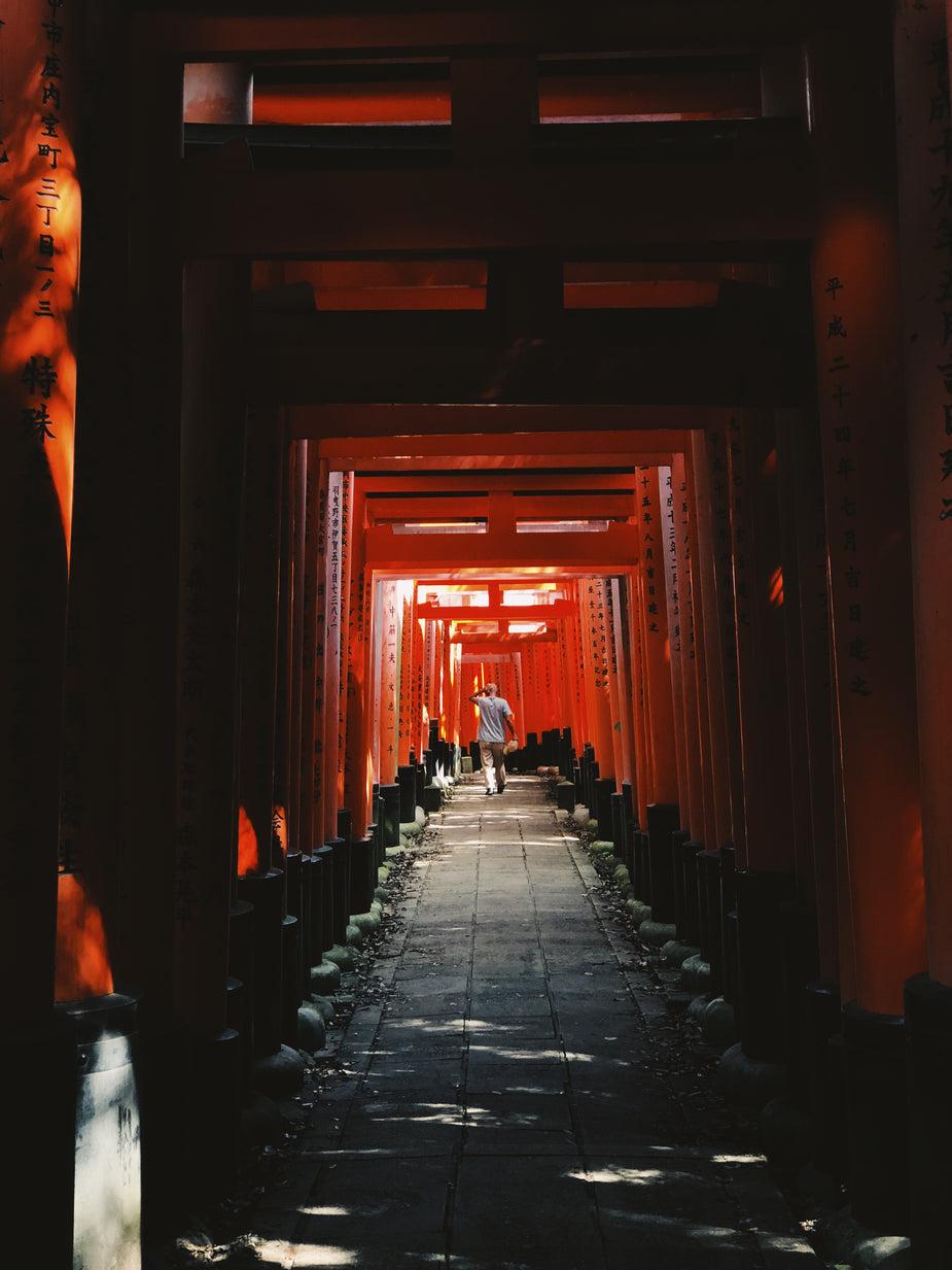 a-man-wanders-through-red-arches-in-japan.jpg
